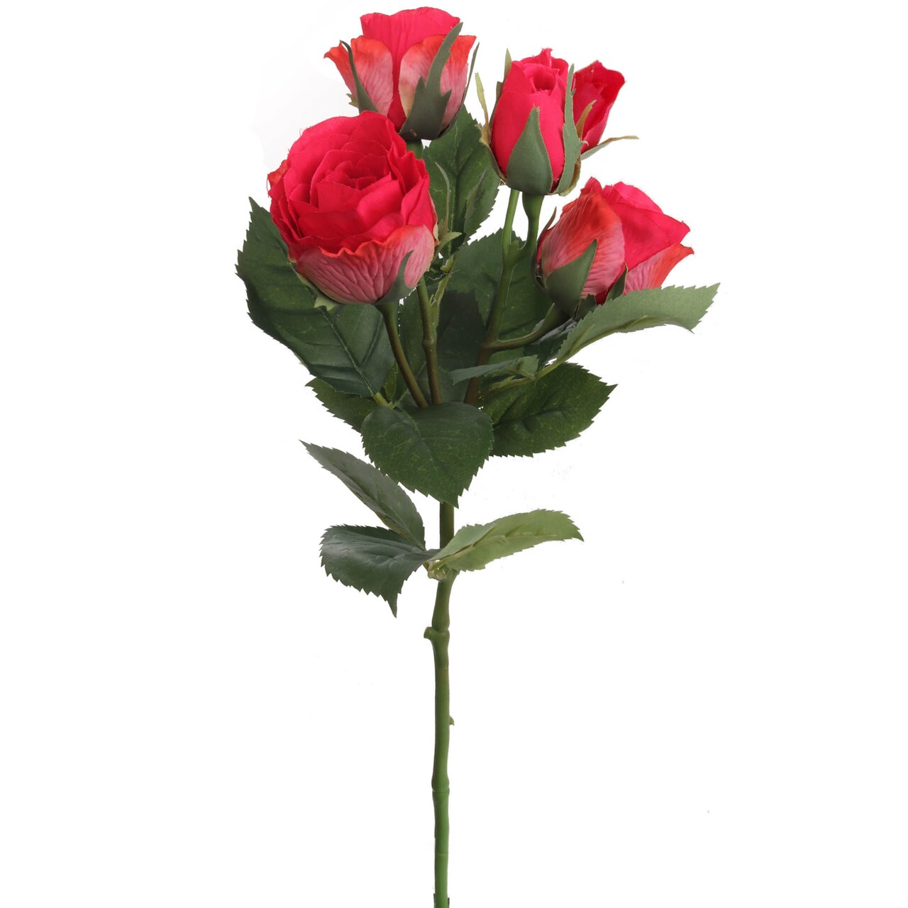 Beauty Shade Silk Rose Spray - 15.4-Inch Cluster of 5 Lifelike Roses for Floral Arrangements and Centerpieces | Floral Home by Artificial Flowers